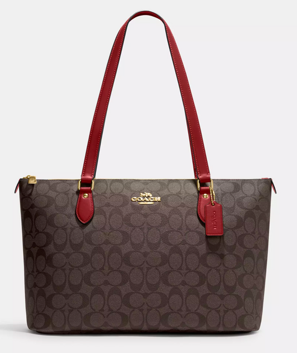 Coach Gallery Tote Shoulder Bag In Signature Canvas
