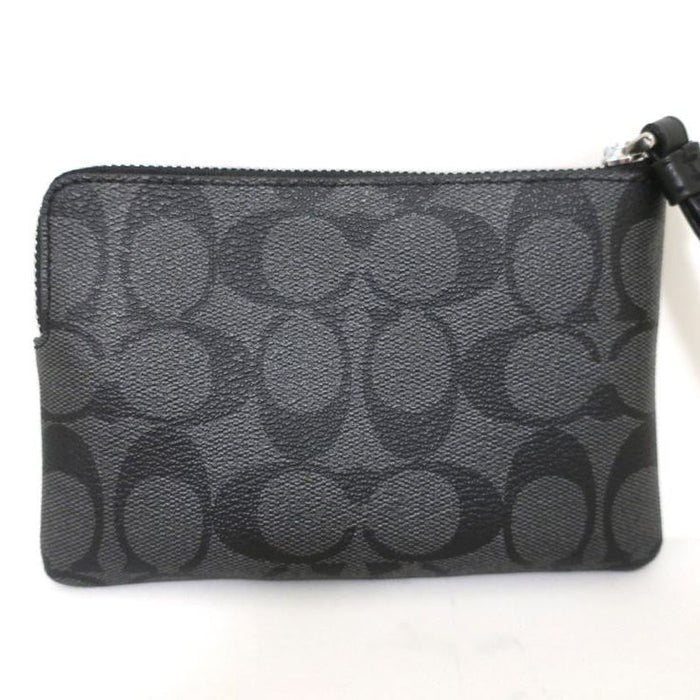 COACH F58035 Corner Zip Wristlet in Signature Coated Canvas