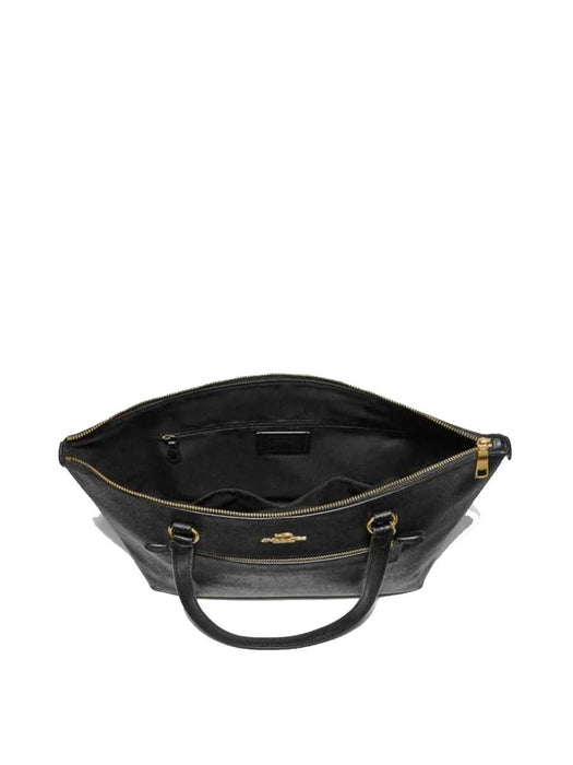 Coach Gallery Tote Shoulder Bag Style No. F79608 Black crossgrain leather