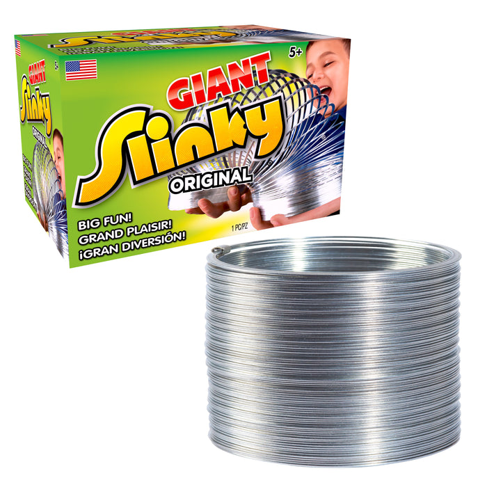 Metal Original Giant Slinky in Box, Silver