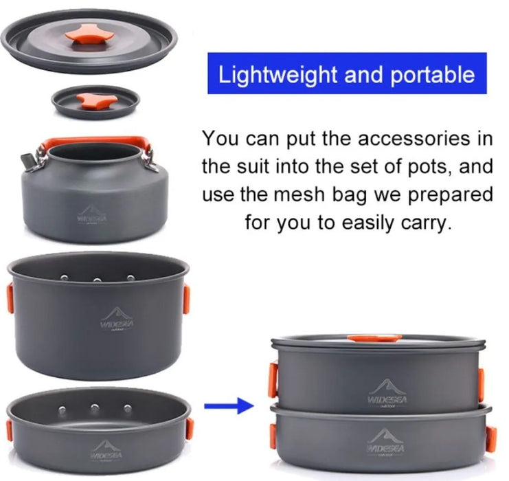 Widesea Camping Tableware Set Pots