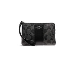 Load image into Gallery viewer, COACH F58035 Corner Zip Wristlet in Signature Coated Canvas
