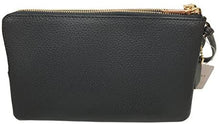 Load image into Gallery viewer, Coach F16109 Signature PVC Large Double Zip Wristlet Purse Navy
