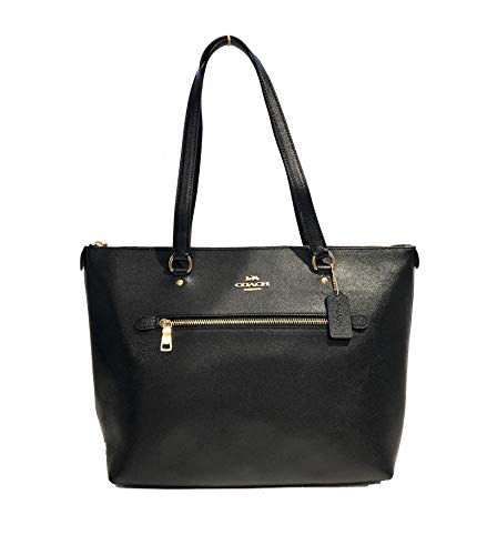 Coach Gallery Tote Shoulder Bag Style No. F79608 Black crossgrain leather