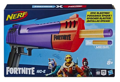 Nerf Fortnite HC-E Mega Dart Blaster, Includes 3 Official Nerf Mega Fortnite Darts