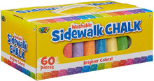 Load image into Gallery viewer, Washable Sidewalk POOF by Alex toys Drawing Chalk Pack with Portable Storage Case and Handle, 60-Piece Set
