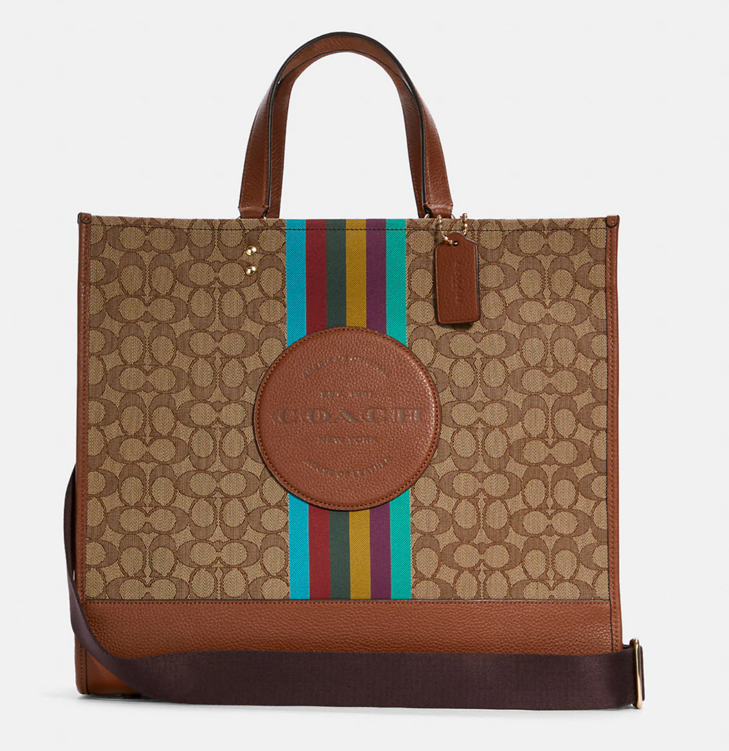 COACH Dempsey Tote 40 In Signature Jacquard With Stripe And Coach Patch Totes