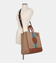 Load image into Gallery viewer, COACH Dempsey Tote 40 In Signature Jacquard With Stripe And Coach Patch Totes
